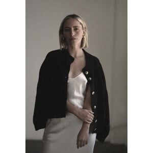 Elegant Black Cardigan Sweater